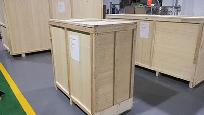 Embalaje en caja de madera