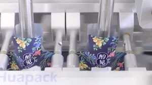 Envasadora de bolsas prefabricadas 180DG para líquidos