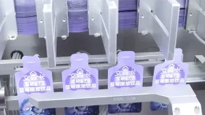 Envasadora de bolsas con forma en rollo (llenado con 4 boquillas)