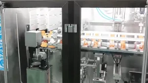 Envasadora de bolsas prefabricadas para jugos