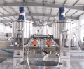 Envasadora de bolsas prefabricadas, llenado con 2 boquillas