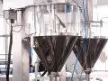 Envasadora de bolsas prefabricadas, llenado con 2 boquillas
