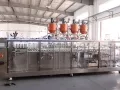 Envasadora de bolsas prefabricadas, llenado con 4 boquillas