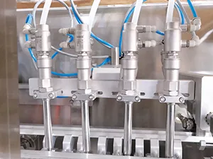 Envasadora de bolsas prefabricadas por servo motor, llenado con 4 boquillas