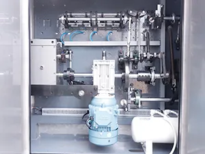 Envasadora de bolsas prefabricadas con forma, llenado con 2 boquillas