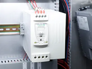 Envasadora de bolsas con forma en rollo, llenado con 4 boquillas