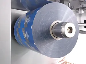 Envasadora de bolsas con forma en rollo, llenado con 1 boquilla