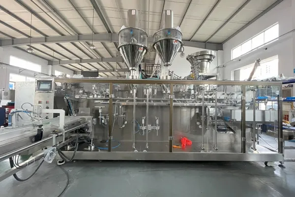 Envasadora de bolsas prefabricadas por servo motor, llenado con 1 boquilla